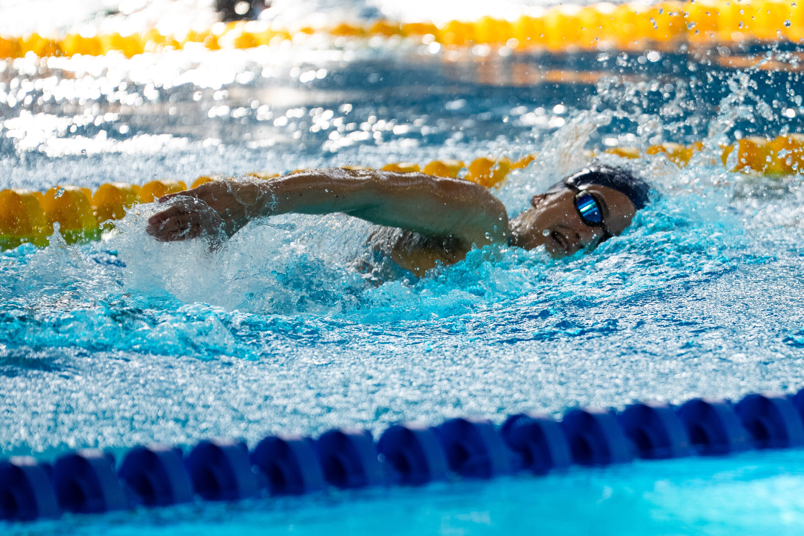 Agathe Pauli à l’entraînement en piscine